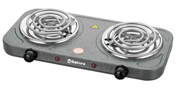 Изображение Плита настольная Sakura ПЭ-03  (электрическая, спиральный нагревательный элемент, графит)