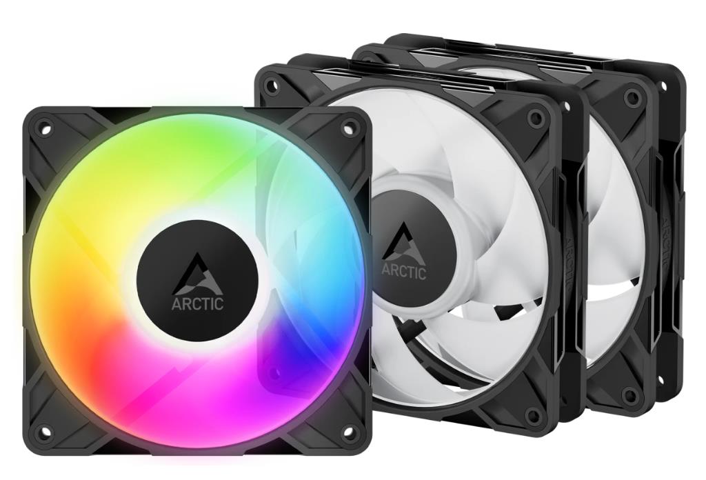 Изображение Вентилятор Arctic P12 Pro A-RGB Black (3000 об/мин , 120x120x25 мм,4-pin PWM)