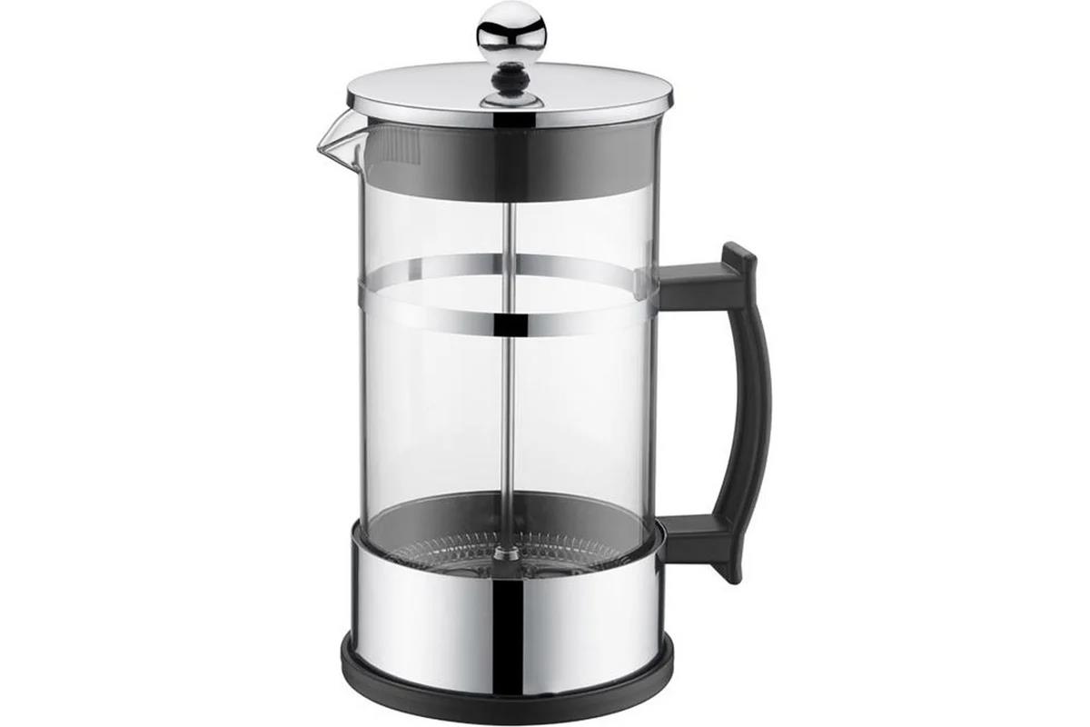 Изображение Френч-пресс Mallony ELEGANTE  (107624), 600 мл,прозрачный, серебристый