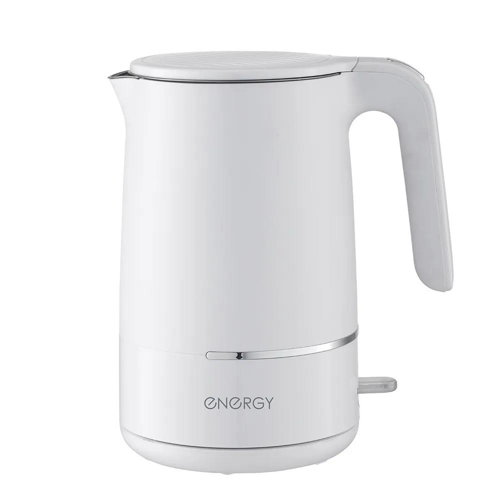 Изображение Электрический чайник Energy E-216, двойной корпус (164156) (1800 Вт/1,7 л /металл, пластик/белый)