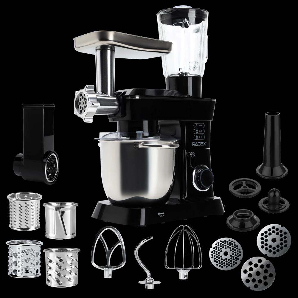 Изображение Кухонный комбайн RageX R112-000 (4,5 л /1300 Вт /черный)