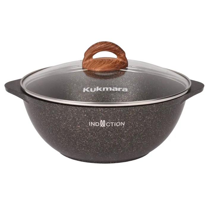 Изображение Казан Kukmara кгои37а а/пр литой д/плова стекл/кр Granit ultra original индукция алюминий 3,5 л