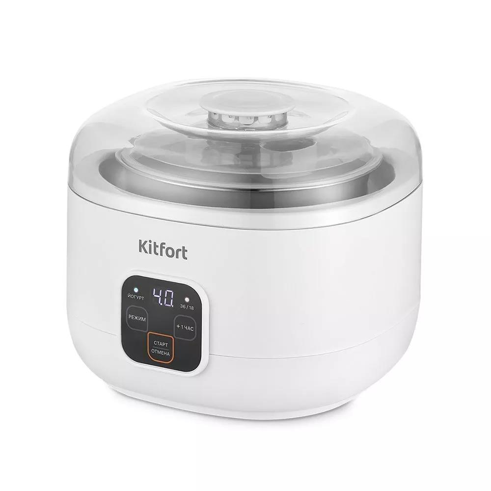 Изображение Йогуртница Kitfort КТ-6082 15Вт 1б. 1000мл упр.:электрон. (белый)