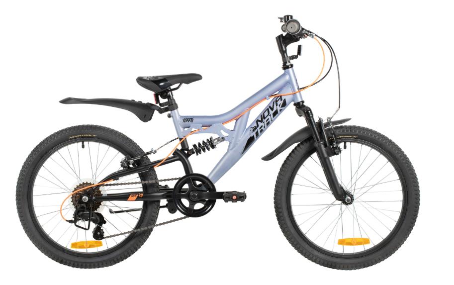 Изображение Велосипед Novatrack Shark 20 (178713) (серо-голубой/20 "/)-2026 года 20SS6V.SHARK.GRB6