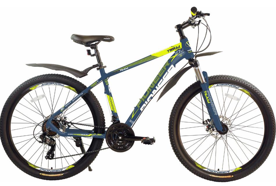 Изображение Велосипед Pioneer Team 27.5 (белый, лимонный, серосиний/27.5 "/18.0 ")-2023 года