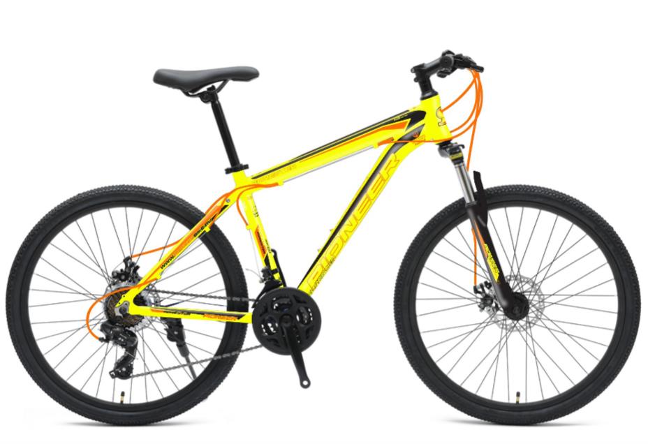 Изображение Велосипед Pioneer Forester 26 (черный, оранжевый, лимонный/26 "/16.0 ")-2021 года