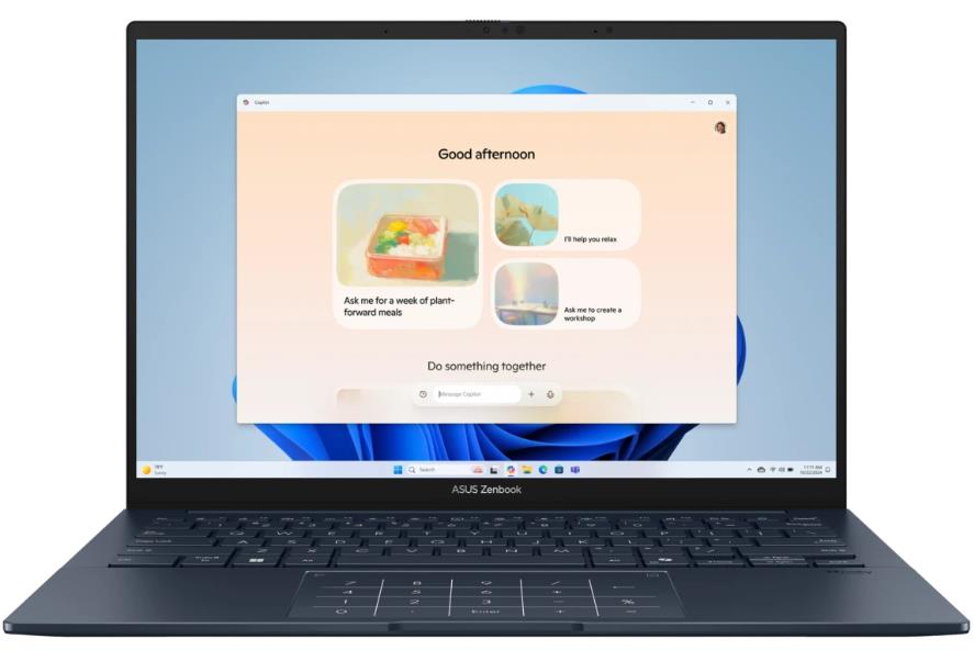Изображение Ноутбук Asus UX3405CA Zenbook 14 (Intel 225H 1700 МГц/ SSD 512 ГБ  /RAM 16 ГБ/ 14" 2880x1800/VGA встроенная/ Без ОС) (90NB14W1-M01ZM0)