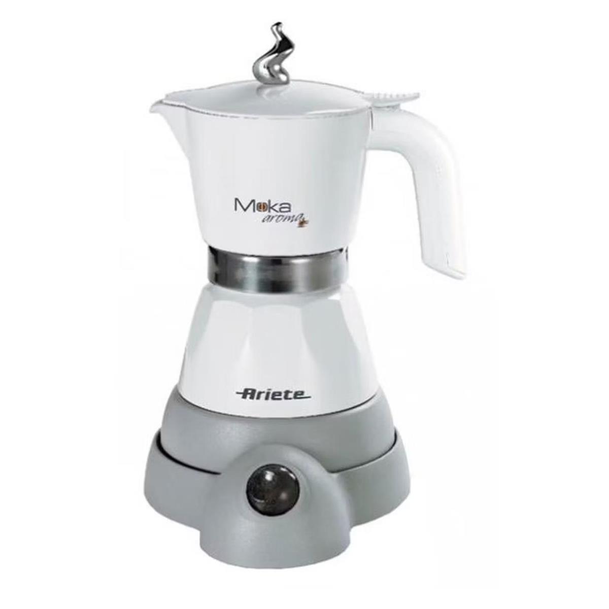 Изображение Гейзерная кофеварка Ariete 1358\10 Moka Aroma эспрессо. Мощность 450 Вт, белая (8/128) (0,2 л )