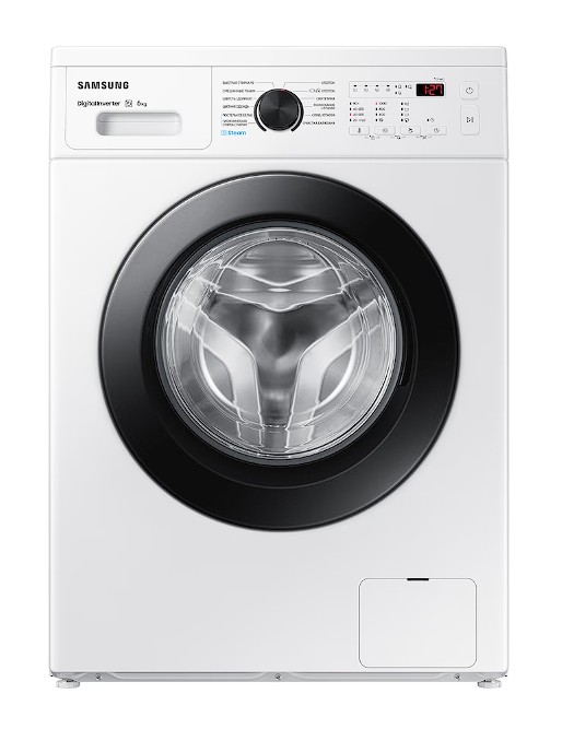 Изображение Стиральная машина Samsung WW60AG4S00CELD, белый (фронтальная, 6 кг, 1000 об/мин )