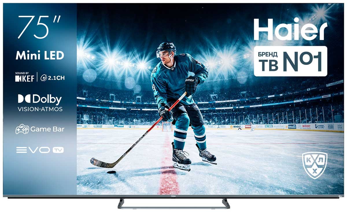 Изображение Телевизор Haier 75 MINILED M4 75" HDR, 4K Ultra HD Smart TV черный
