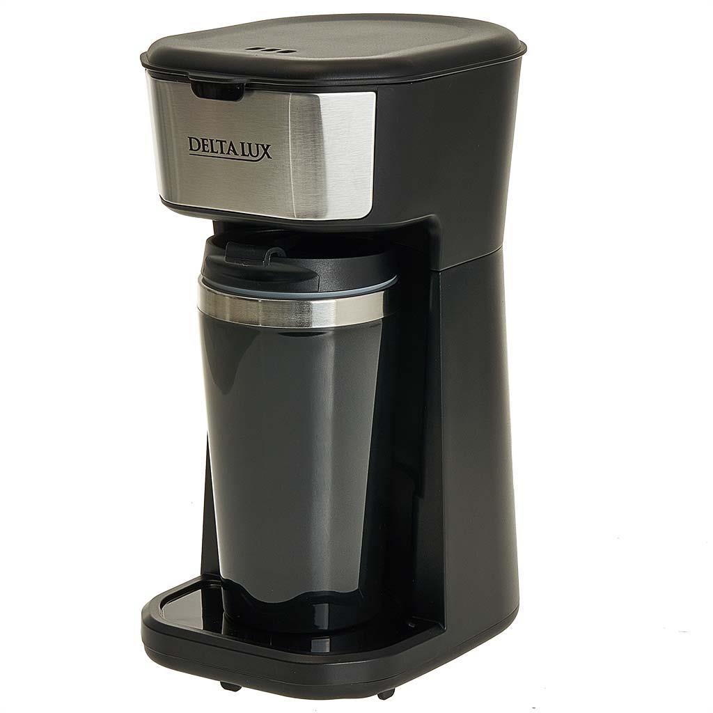 Изображение Кофеварка DELTA LUX DE-2006 Black (/0,4 л /400 Вт )