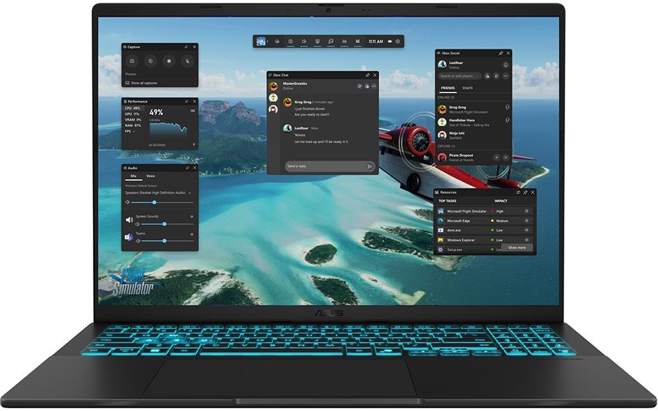 Изображение Ноутбук Asus Gaming V16 V3607VU (Intel 210H 2200 МГц/ SSD 1024 ГБ  /RAM 16 ГБ/ 16" 1920x1200/VGA дискретная/ Windows 11 Pro) (90NB15Q1-M00CV0_Win11P)