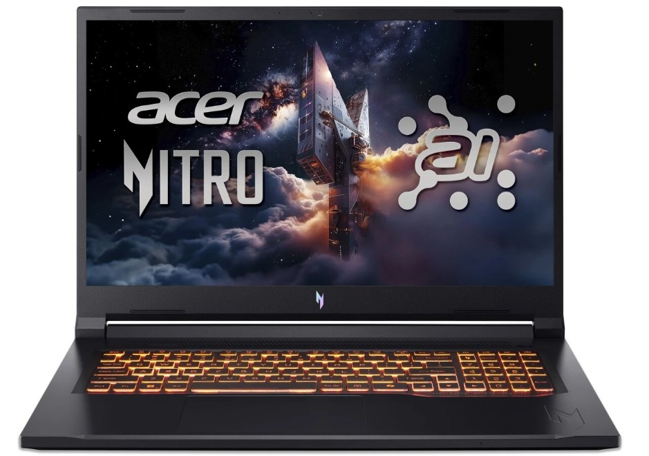Изображение Ноутбук Acer Nitro V 17 AI ANV17-41 (AMD 260 3800 МГц/ SSD 512 ГБ  /RAM 16 ГБ/ 17.3" 1920x1080/VGA дискретная/ Без ОС) (NH.QYVCD.00B)