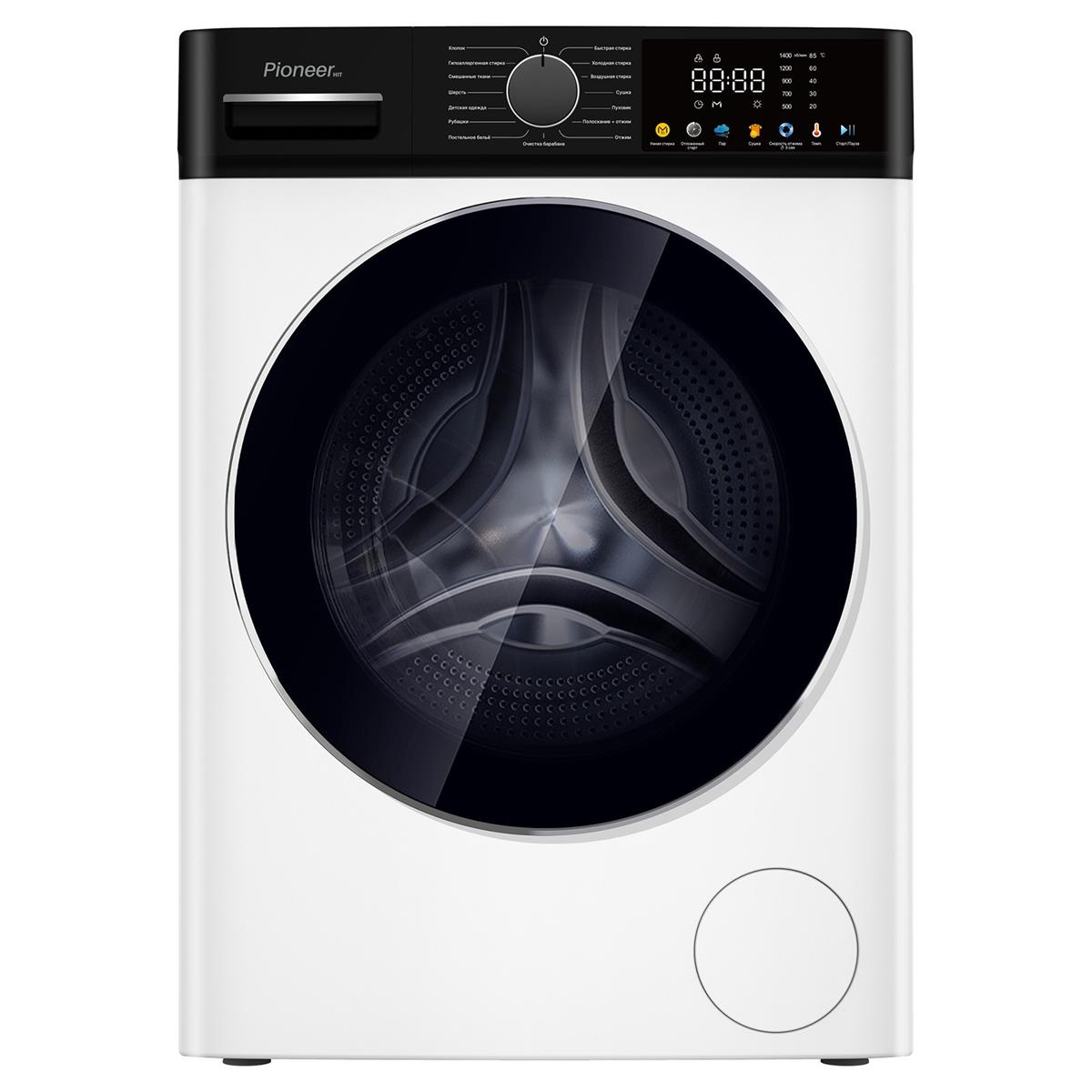 Изображение Стиральная машина Pioneer WMD-248609WH, белый/черный (фронтальная, 8 кг, 1400 об/мин )