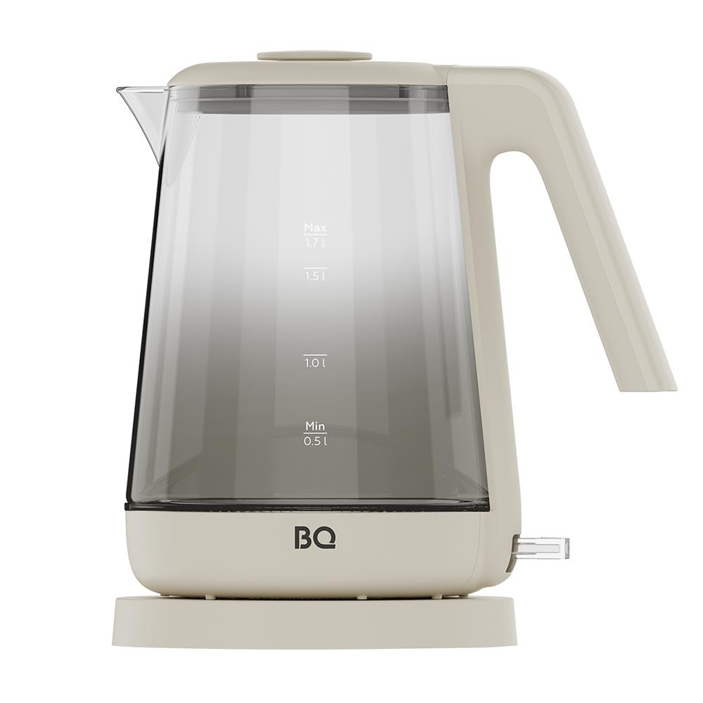 Изображение Электрический чайник BQ KT1000G Warm Gray (2200 Вт/1,7 л /стекло, пластик/серый)