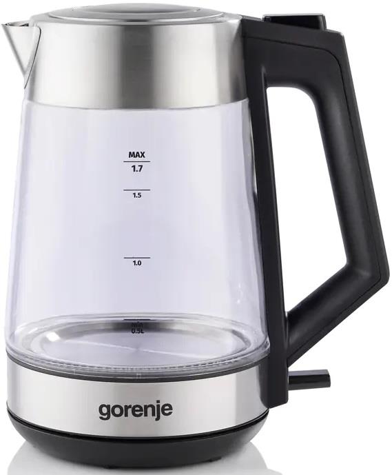 Изображение Электрический чайник Gorenje K17OGS (2200 Вт/1,7 л /стекло, нержавеющая сталь/прозрачный, нержавеющая сталь)