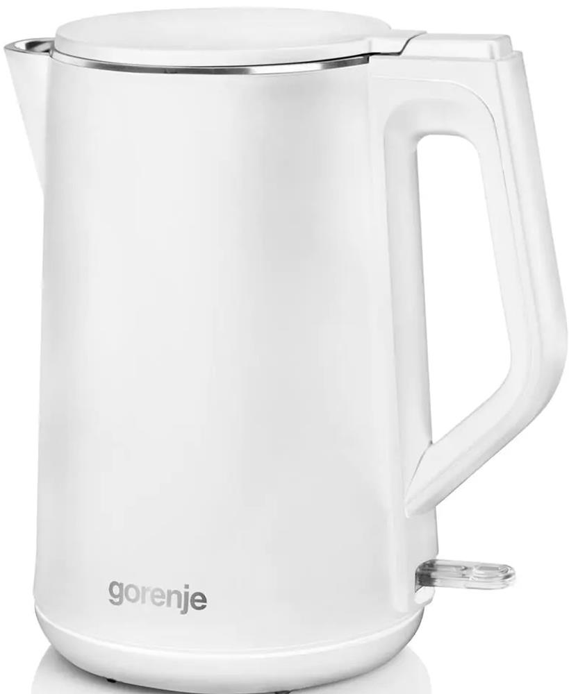 Изображение Электрический чайник Gorenje K15DWW (2200 Вт/1,5 л /металл, пластик/белый)