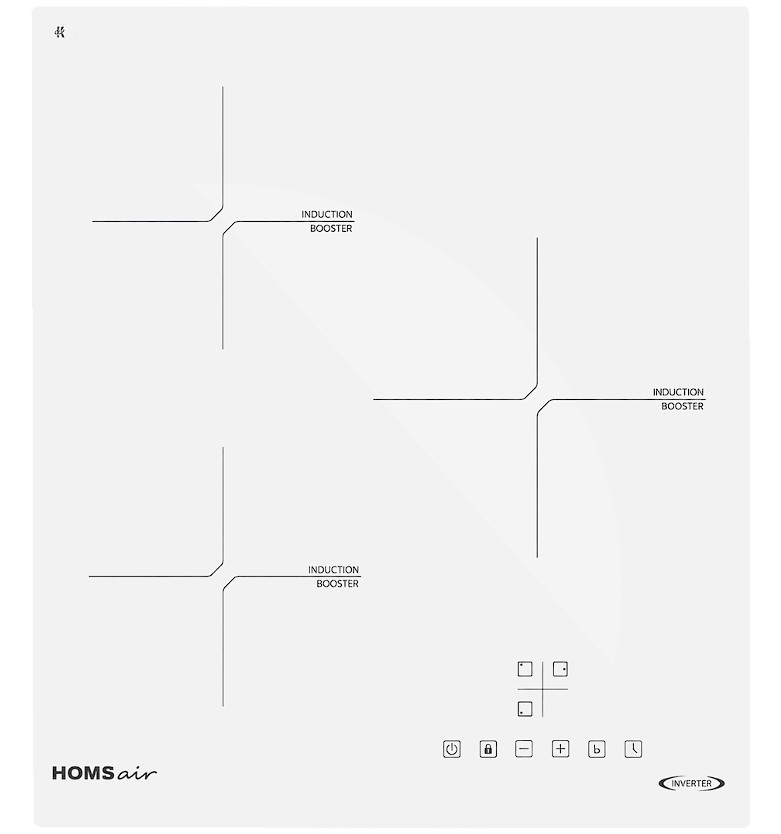 Изображение Варочная панель HOMSair HI43AWH (белый)